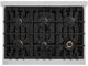 ZLINE Classic Series Autograph Edition 36" Stainless Steel Pro Style Dual Fuel Range with Black Matte Accents-1