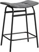 Monarch Specialties Inc. 2-Piece Black/Grey 24" Upholstered Counter Height Stools Set-0