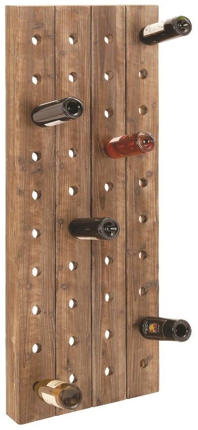 Deco Marche Brown Tall Wall Wine Rack-2