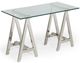 VIG Furniture Modrest Ostrow Clear/Stainless Steel Console Table-0
