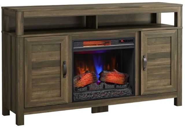 ClassicFlame® Brown 60" TV Stand with Electric Fireplace-0