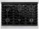 ZLINE Paramount Autograph Edition 36" Stainless Steel Gas Cooktop with Polished Gold Accents-2