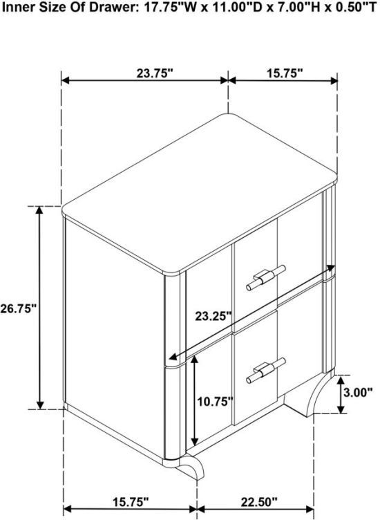 Coaster® Leanne Light Oak Nightstand-2