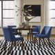 Liberty Furniture Space Savers 5-Piece Denim Blue Jean/Satin Walnut Drop Leaf Dining Set-1
