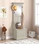 TEI Antique White Hall Tree-3