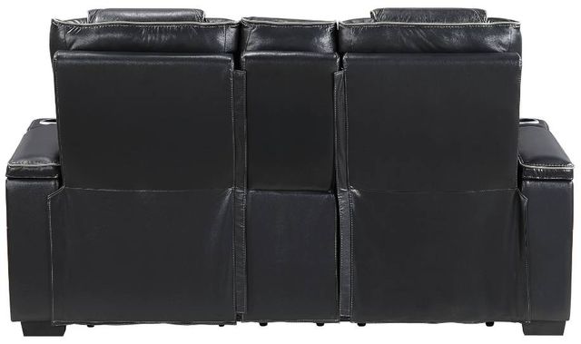 Homelegance® Apex Black Double Power Reclining Loveseat with Center Console-4