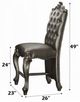 ACME Furniture Versailles 2-Piece Antique Platinum/Silver Counter Height Chair Set-2