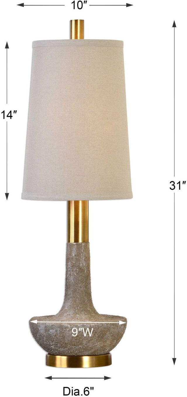 Uttermost® Volongo Stone Ivory Buffet Lamp-2