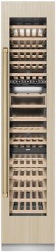 ZLINE Autograph Edition 18 in. 9 Cu. Ft. Panel Ready Right Hinge Triple Zone Column Wine Cooler with Champagne Bronze Accents-0