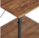 Mazin Furniture Factory Brown Sofa Table/ TV Stand with Black Metal Frame -4