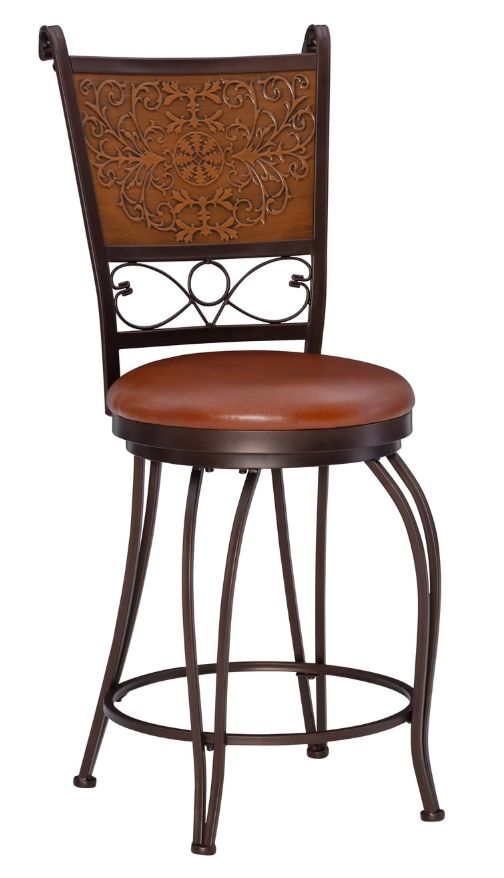 Powell® Bernet Bronze/Copper Stamped Counter Stool-0