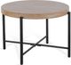 Sunny Designs™ Weathered Brown Round End Table with Black Metal Base -0
