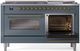 Ilve® Nostalgie II Series 60" Blue Grey Pro Style Dual Fuel Range-3