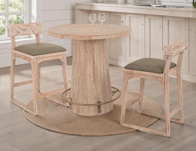 International Furniture Direct Balam Black Bistro Pub Table-1