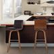 Armen Living Vienna Brown/Walnut Swivel Counter Stool-2