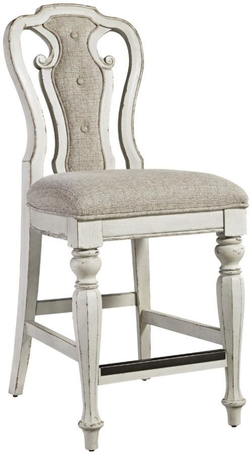 Liberty Furniture Magnolia Manor Antique White/Ivory Counter Chair-0