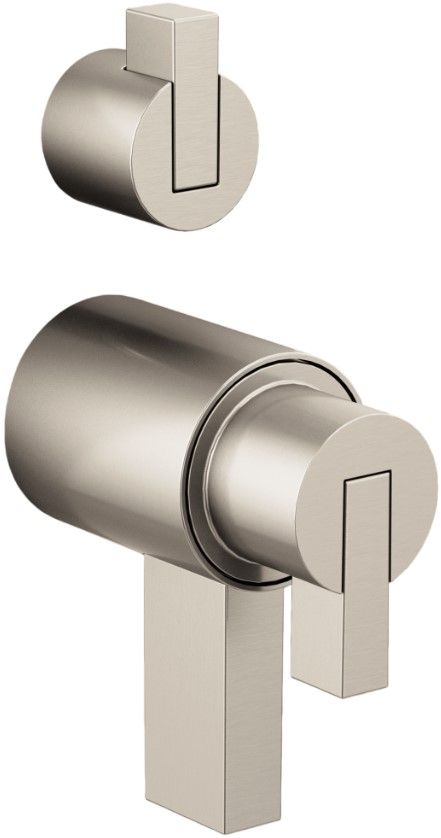 Brizo Litze® Brilliance® Luxe Nickel® TempAssure® Thermostatic Valve With Diverter Trim Handle Kit - Lever-0