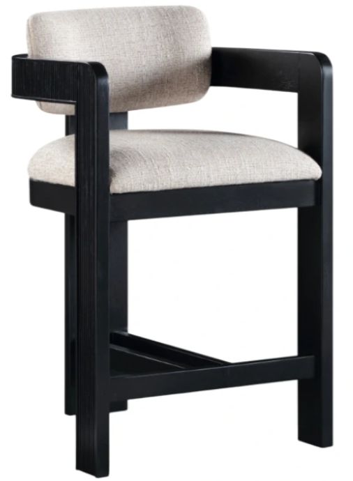 Meridian Furniture Sacha Beige Upholstered Counter Stool-0