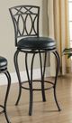 Coaster® Adamsville Black Upholstered Swivel Bar Stool-1