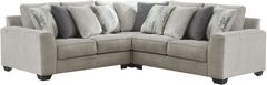 Benchcraft® Ardsley 3-Piece Pewter Curved Sectional