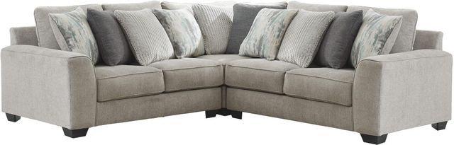Benchcraft® Ardsley 3-Piece Pewter 106" L-Shape Sectional-0