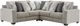 Benchcraft® Ardsley 3-Piece Pewter 106" L-Shape Sectional-0