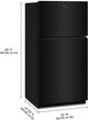 Whirlpool® 33" 21.3 Cu. Ft. Black Top Freezer Refrigerator with Total Coverage Cooling-5