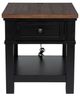 Signature Design by Ashley® Wildenauer Brown End Table with Black Base-1