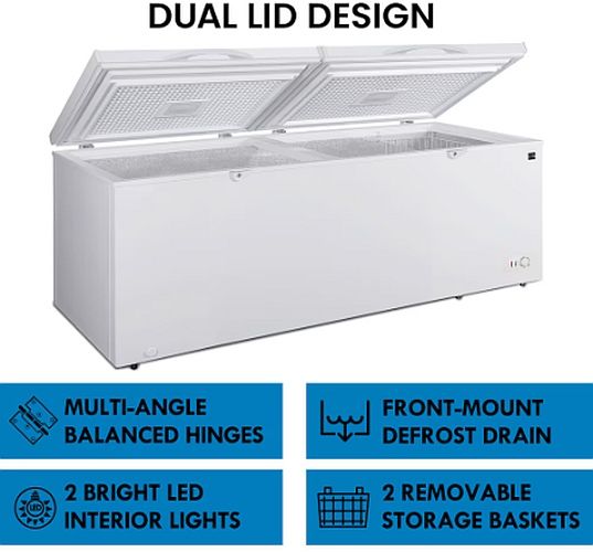 Kenmore® 80" 21 Cu. Ft. White Garage Ready Convertible Chest Freezer/Refrigerator-3