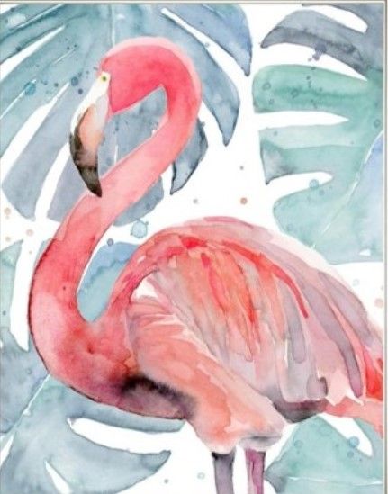 Classy Living Annie Warren Flamingo Splash II Wall Art-2