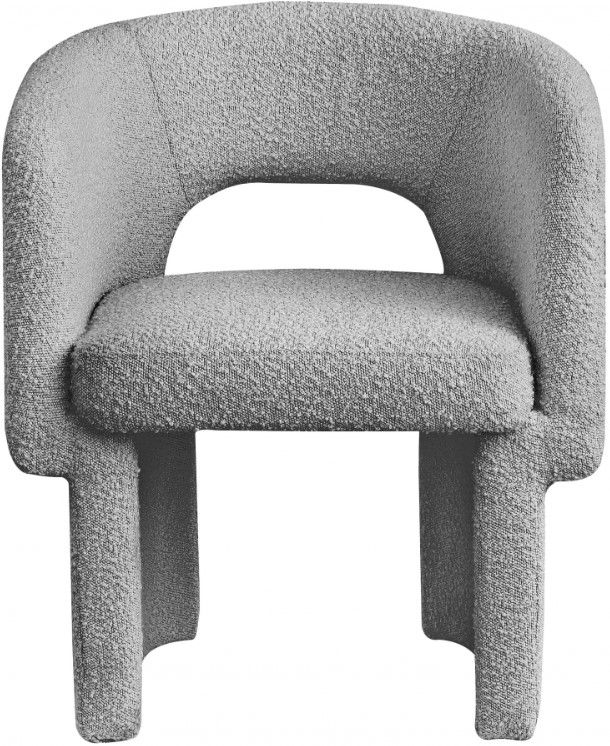 Meridian Furniture Emmet Grey Boucle Dining Chair-1