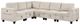 Homelegance® Walterboro 6-Piece Beige Modular Sectional-0