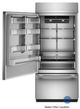 KitchenAid® 36” 20.9 Cu. Ft. PrintShield™ Stainless Steel Built-In Bottom Freezer Refrigerator with Platinum Interior-1