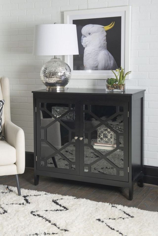 Linon Fetti Black Large Cabinet-1
