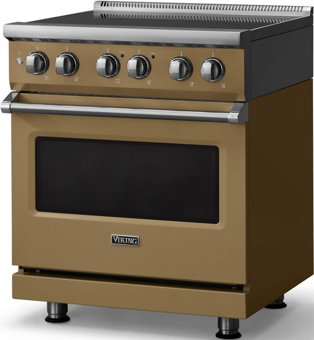 Viking® 5 Series 30" Golden Hour Pro Style Induction Range with Polished Chrome Trim-3
