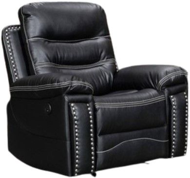 Milton Greens Stars Black PU Power Recliner Chair-0