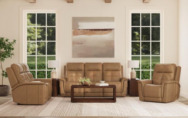 Flexsteel® Ranger Oakridge Brown Power Reclining Sofa-2
