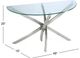 Magnussen Home® Zila Brushed Nickel/Glass Demilune Sofa Table-1