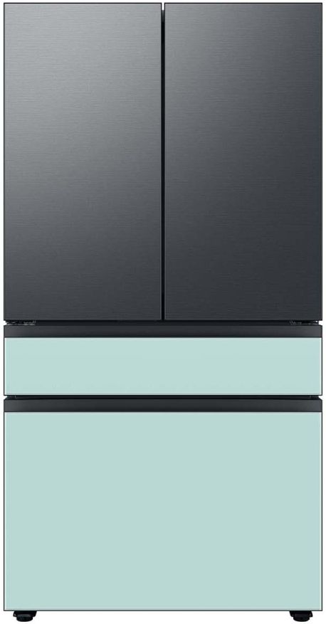 Samsung Bespoke 36" Morning Blue Glass French Door Refrigerator Bottom Panel-4