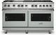 Viking® 5 Series 60" Arctic Grey Pro Style Dual Fuel Liquid Propane Range with 12" Griddle and 12" Grill-0