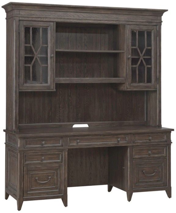 Liberty Furniture Paradise Valley Saddle Brown Credenza and Hutch-0