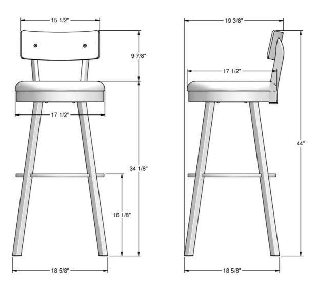 Amisco Customizable Lauren Spectator Swivel Stool-1
