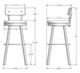 Amisco Customizable Lauren Spectator Swivel Stool-1