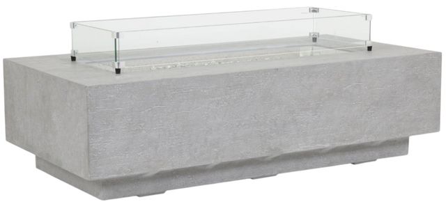 Sunset West Bazaar Gravelstone Glass Fiber Reinforced Concrete Rectangular Outdoor Fire Table-0