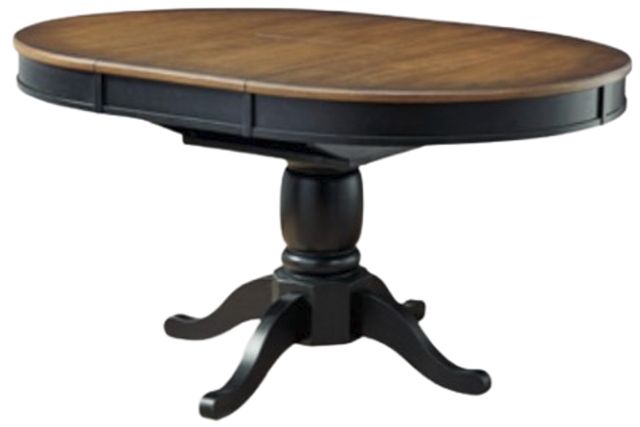 Signature Design by Ashley® Clorazi Brown Oval Dining Table with Black Base-0