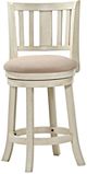 Avalon Furniture Antique White 24" Swivel Counter Stool-0
