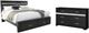 Signature Design by Ashley® Starberry 2-Piece Black King Storage Panel Bed Set-0
