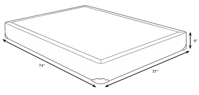 Coaster® Mercer Gray 9" Twin Standard Box Spring Foundation-2