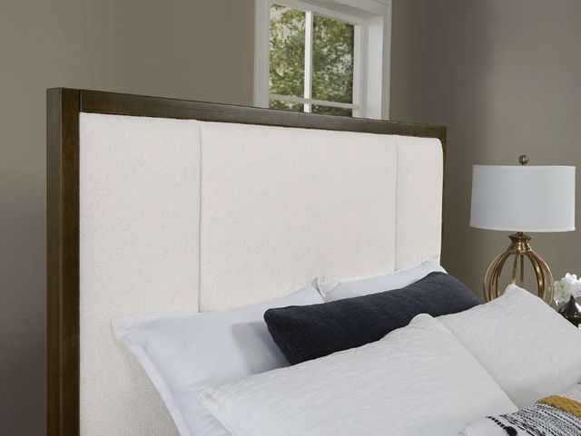 Artisan & Post by Vaughan-Bassett Crafted Cherry Bedroom by Ben & Erin Napier Dark/White Califronia King Upholstered Panel Bed-1