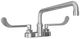 Elkay Chrome 4" Centerset Exposed Deck Faucet with 12" Arc Tube Spout and 6" Wristblade Handles-0